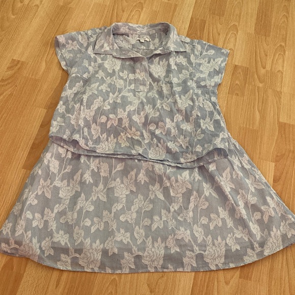 Women’s Chico's Skirt & Top Set Blue and White Stripe. Top Size 2.5 - Skirt 2 - Picture 1 of 6
